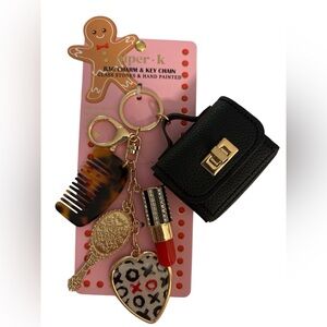 Piper K Black Back with Mirror, Lipstick, and Tortoise Shell Comb